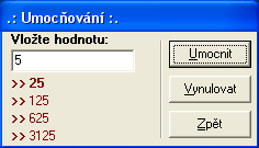 Ukzka umocovn v Calcultoru