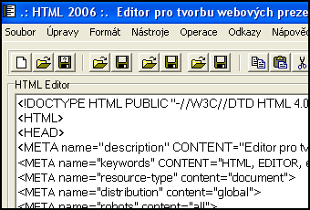 Nhled aplikace: HTML 2006 v 1.0